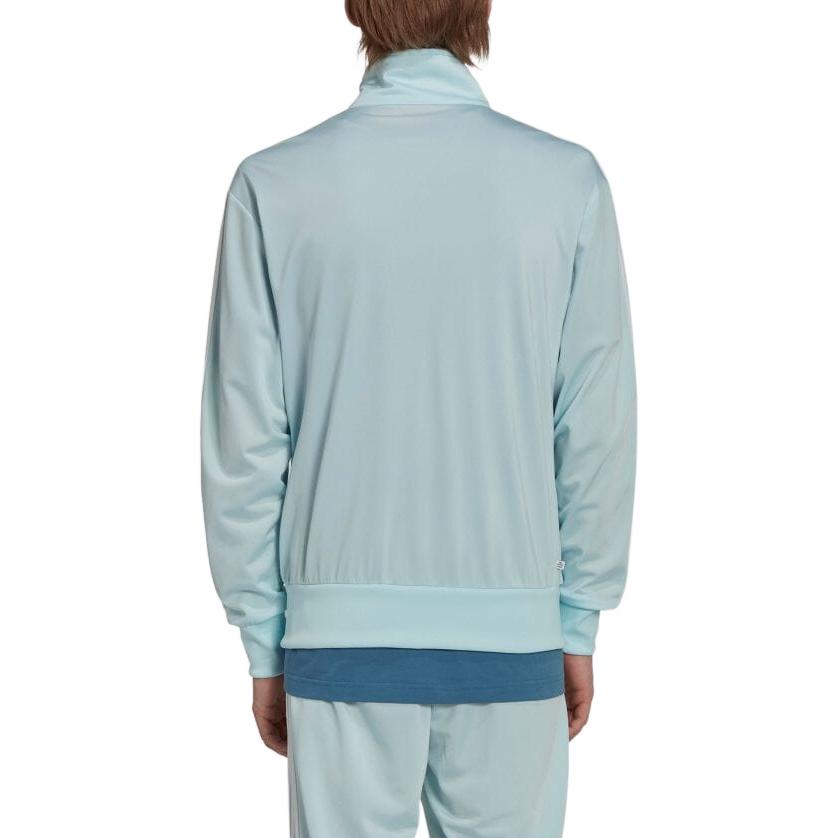 Men's adidas logo Printing Stand Collar Zipper Jacket Japanese Version Blue HL9341