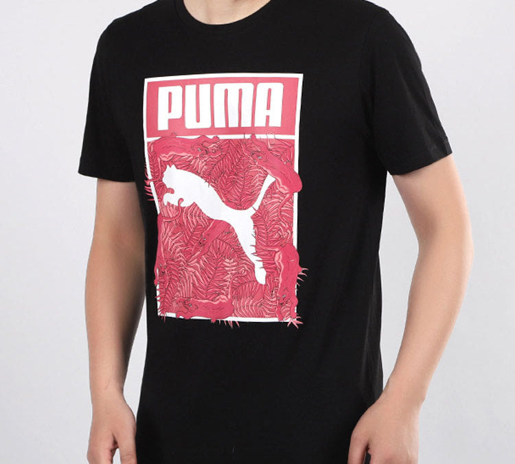 PUMA Printing Large Logo Short Sleeve Black 597413-51