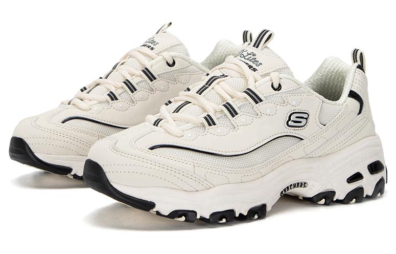 (WMNS) Skechers D'LITES 1.0 'White' 896184-NTBK
