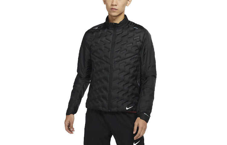 Men's Nike FW21 Solid Color Hooded Long Sleeves Black Down Jacket DD5668-010