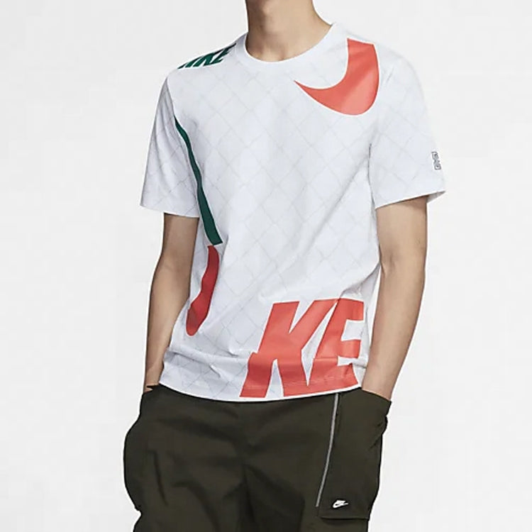 Men's Nike Printing Short Sleeve White T-Shirt CK1178-100