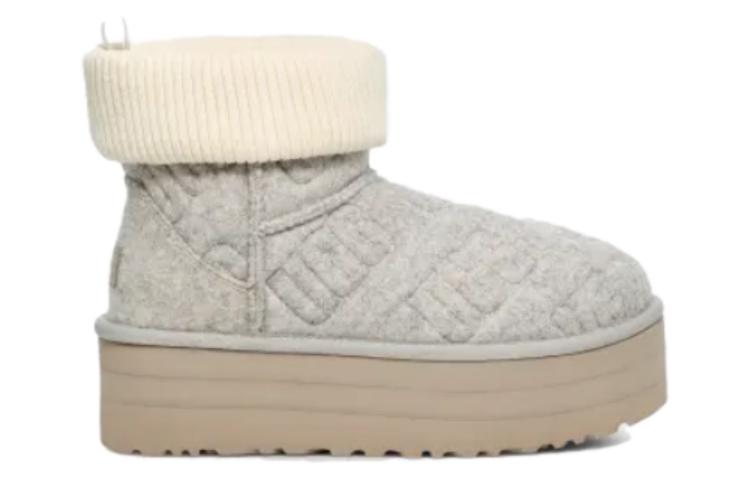 (WMNS) UGG Classic Mini Platform Felted 'Grey' 1144047-GREY