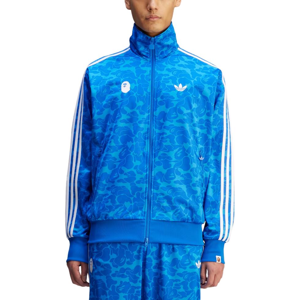adidas x BAPE Firebird Track Top Asia Sizing 'Blue' JN7118