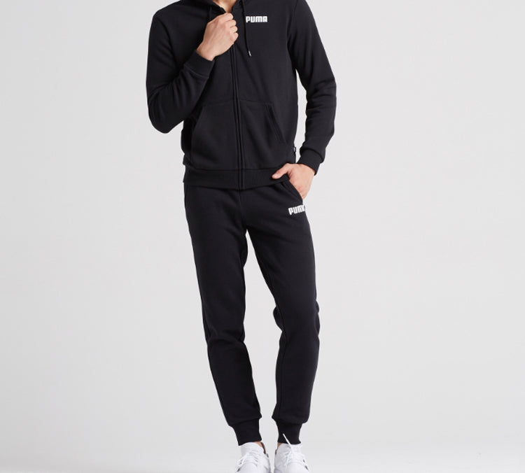 PUMA Colorblock Logo hooded Casual Black 855279-01