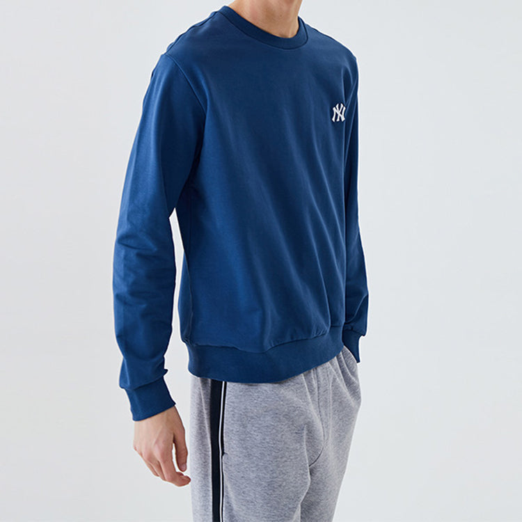 MLB Unisex Embroidery Round-neck Sweatshirt Blue 31MT01011-50N