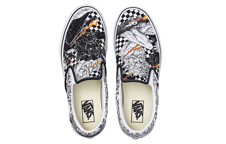 Vans Unisex Slip-On Sneakers Black/White VN0A4BV3017