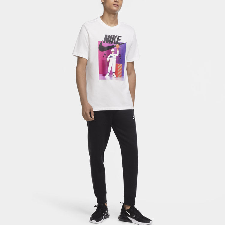 Nike Sportswear Printing Short Sleeve 'Airman Futura White' CW0411-100