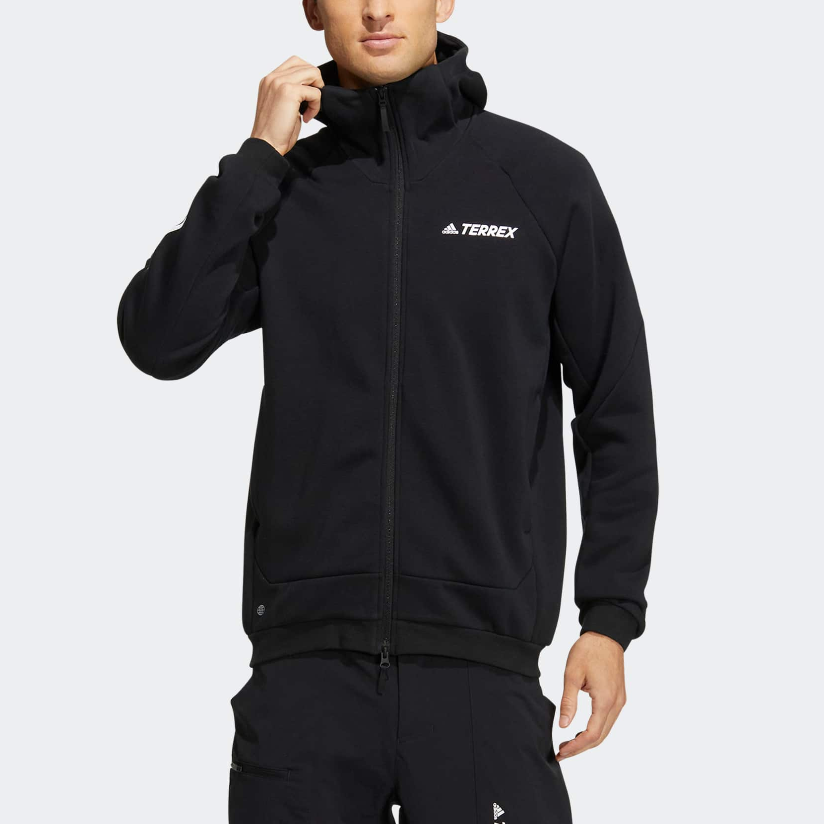 adidas Terrex Knit Fz Hooded Jacket 'Olive Green' HM9712