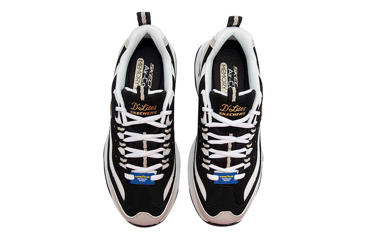 (WMNS) Skechers D'lites 4.0 'Black White' 896122-BKMT