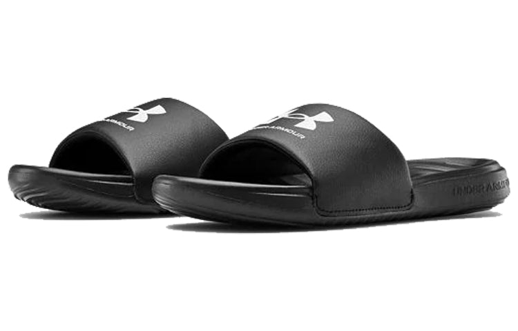 (WMNS) Under Armour Ansa Fixed Slides 'Black White' 3023772-004