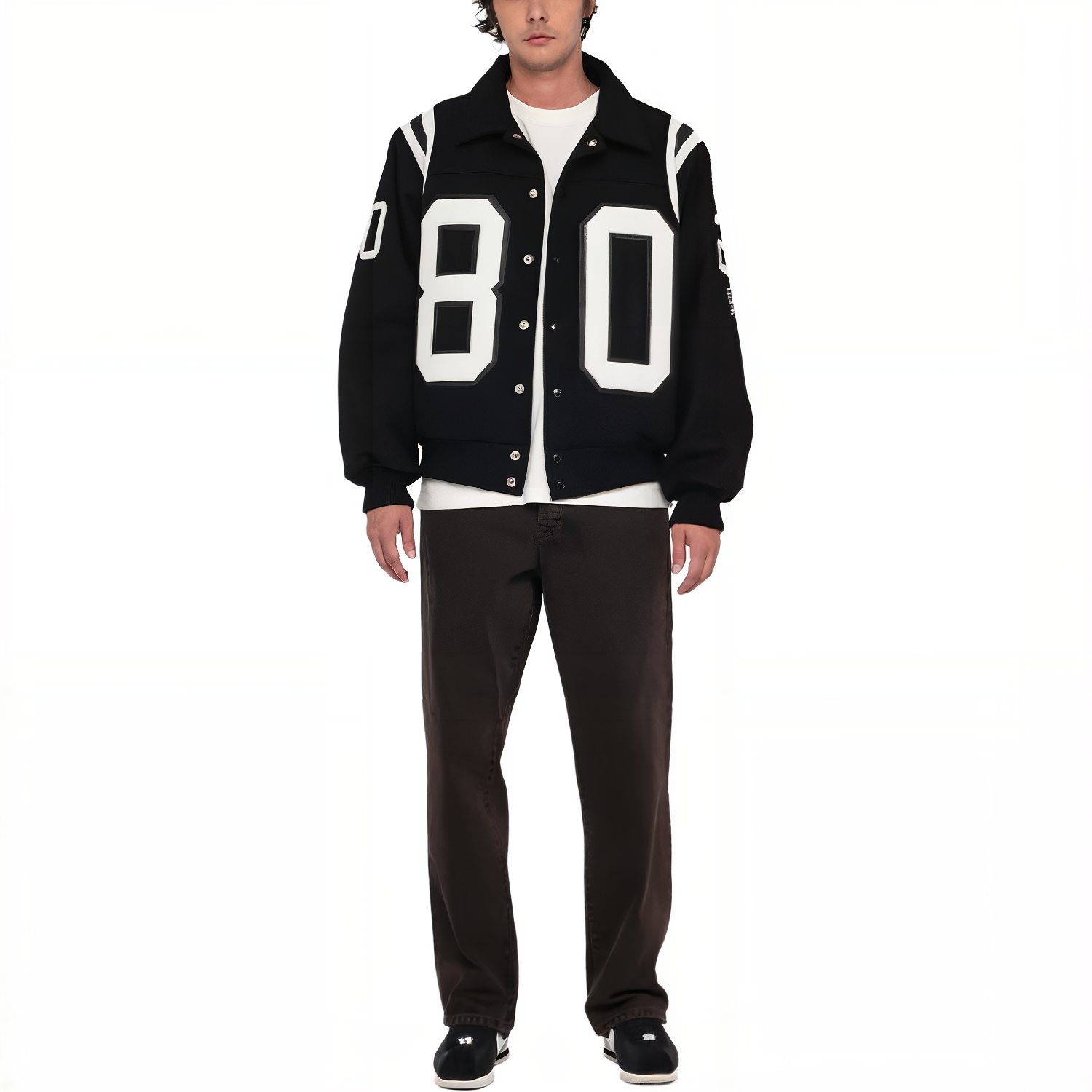 Stussy 80 Wool Varsity Jacket 'Black' 115713