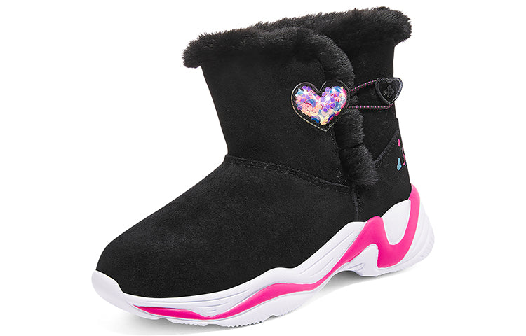 (GS) Skechers Comfy Winter Boots 'Black Pink' 303050L-BKPK