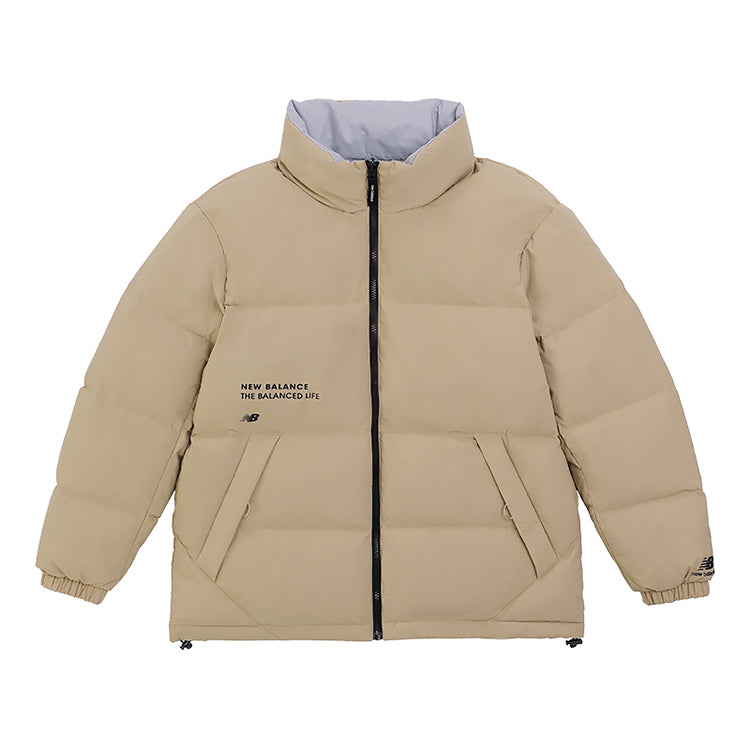 New Balance Logo Warm Down Jacket Asia Sizing 'Grey Khaki' 5PC44273-BEI