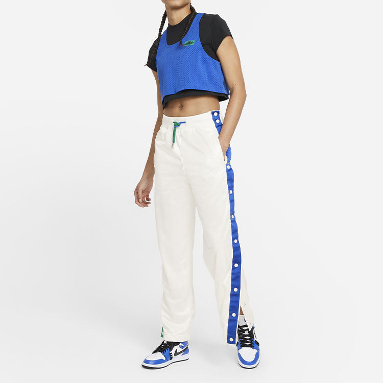 (WMNS) Air Jordan x Aleali May Tearaway Crossover Splicing Waist Drawstring Casual Long Pants/Trousers Autumn White DC2438-133