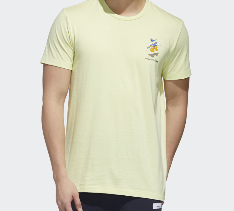 adidas neo Sports Round Neck Short Sleeve Yellow GJ9981