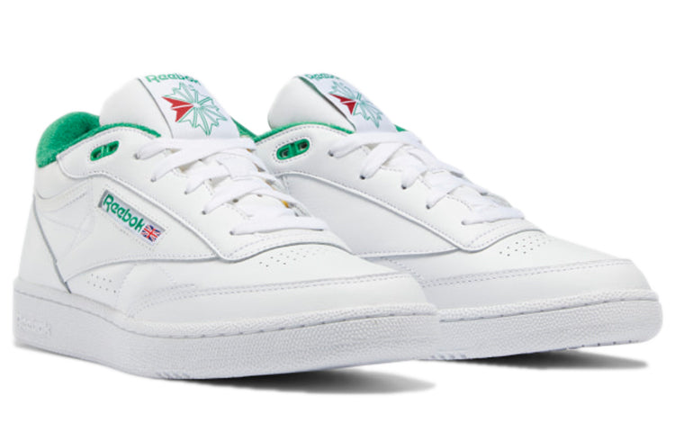 Reebok Club C Mid II Cozy Wear-Resistant Skate Shoes Unisex White GX7281