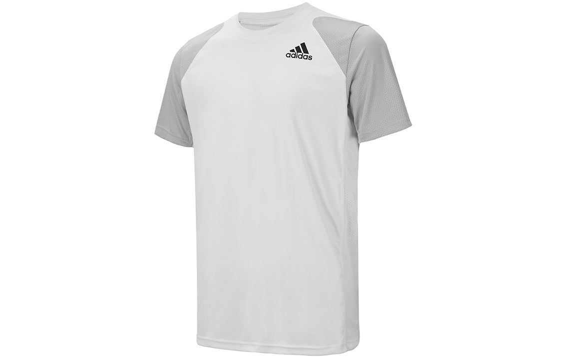 adidas Tennis Casual Sports Round Neck Short Sleeve White GL5439