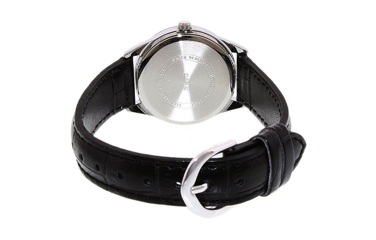 CASIO RetroPointer SeriesWatch ClassicLeather Black Quartz Waterproof Black Dial Black Analog LTP-V005L-1A