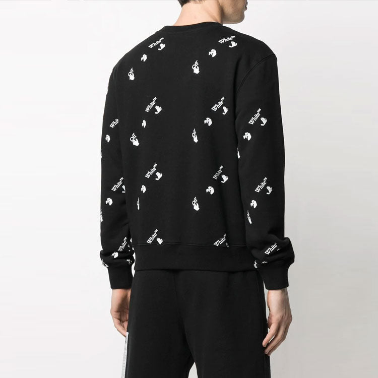 Off-White SS21 Printing Slim Fit Round Neck Black OMBA025R21FLE0091001