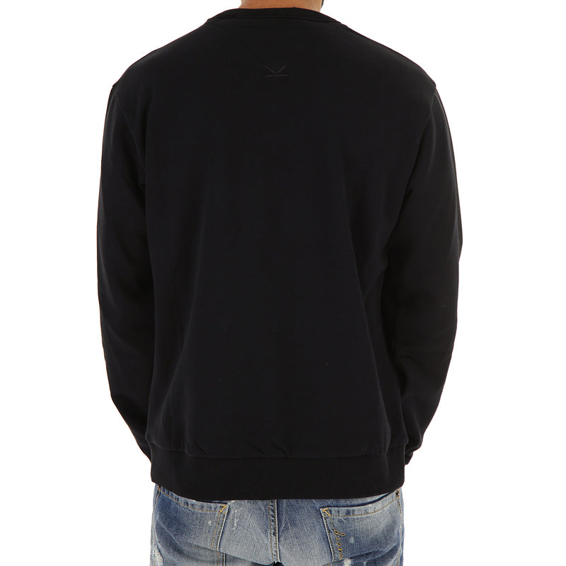 Men's KENZO Logo Printing Solid Color Long Sleeves Black 5SW1614MC-99