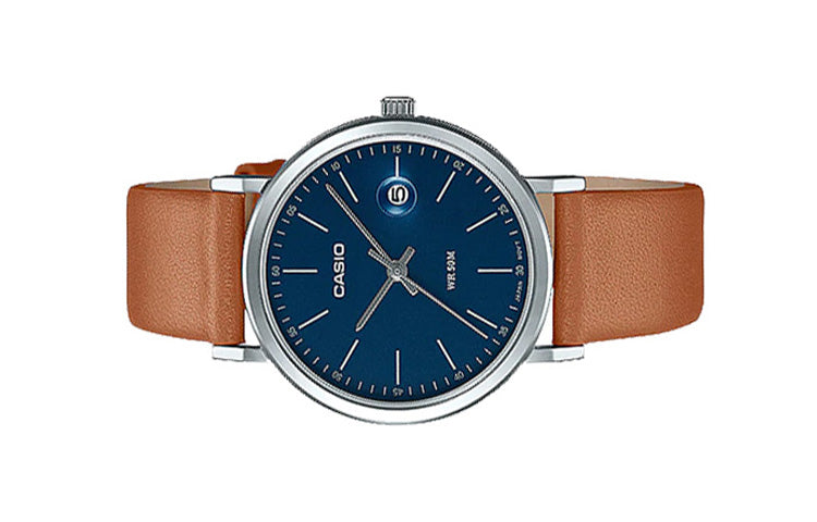 CASIO Female DRESS Japan / South Korea Fashion Blue Analog LTP-E175L-2EV