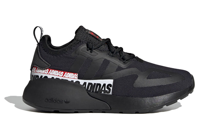 (GS) adidas ZX 2K J 'Wordmark Heel Stripe - Black' FX5226