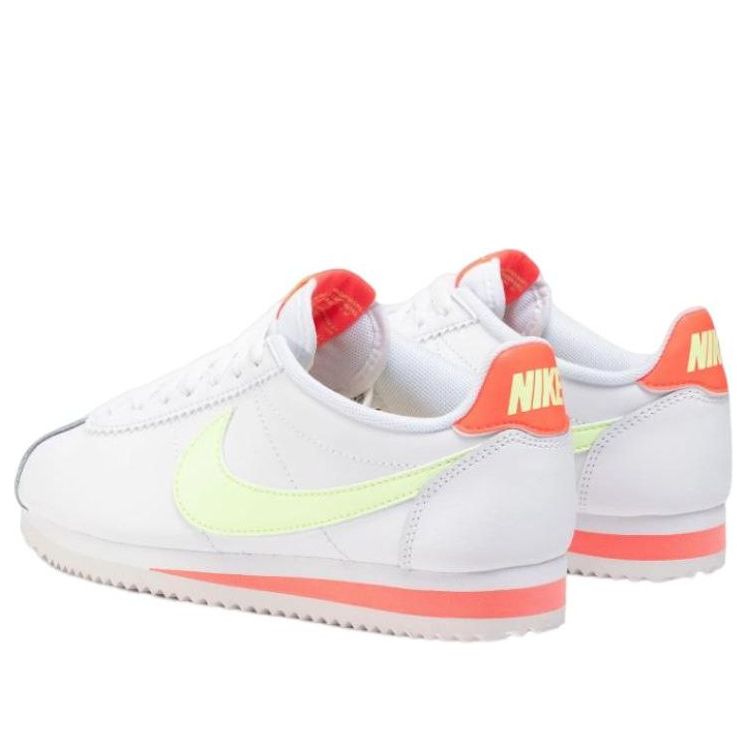 (WMNS) Nike Classic Cortez Leather 'Volt Flash Crimson' 807471-116