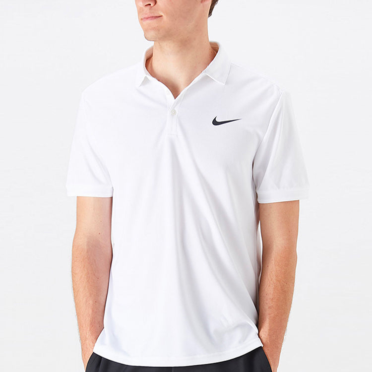 Nike Court Dri-FIT Team Tennis Casual Sports Short Sleeve Polo Shirt White 939138-100