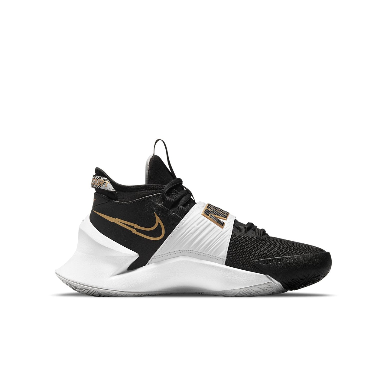 (GS) Nike Future Court 3 'Black White Metallic Gold' CT2866-006