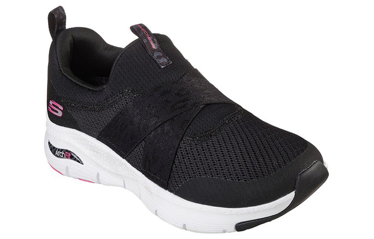 (WMNS) Skechers Arch Fit - Modern Rhythm 'Black Hot Pink' 149717-BKHP