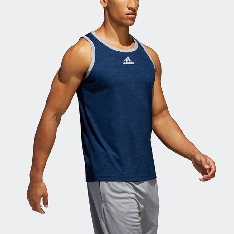 adidas Small Logo Basketball Sports Vest Dark Blue S11543