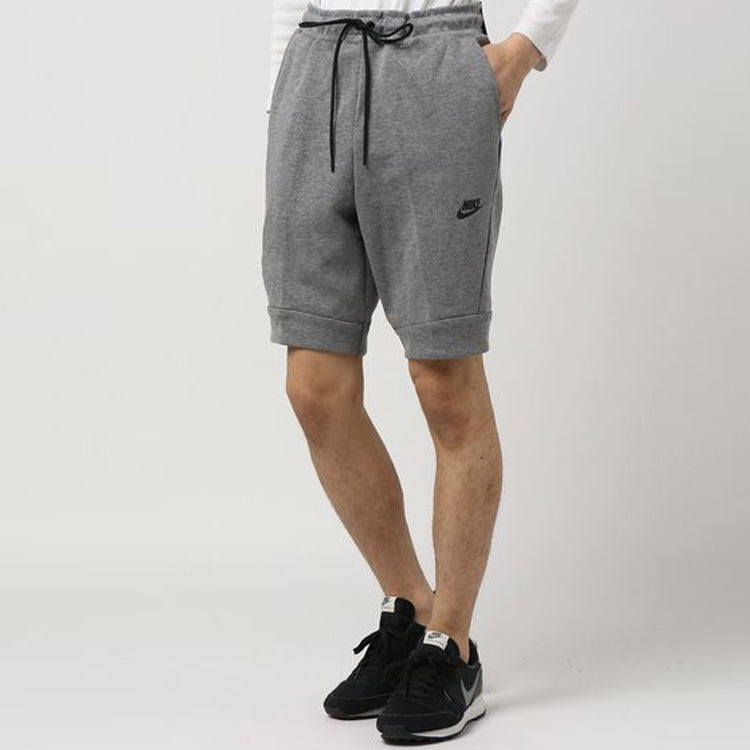 Nike Alphabet Logo Printing Lacing Loose Shorts Gray 805161-091