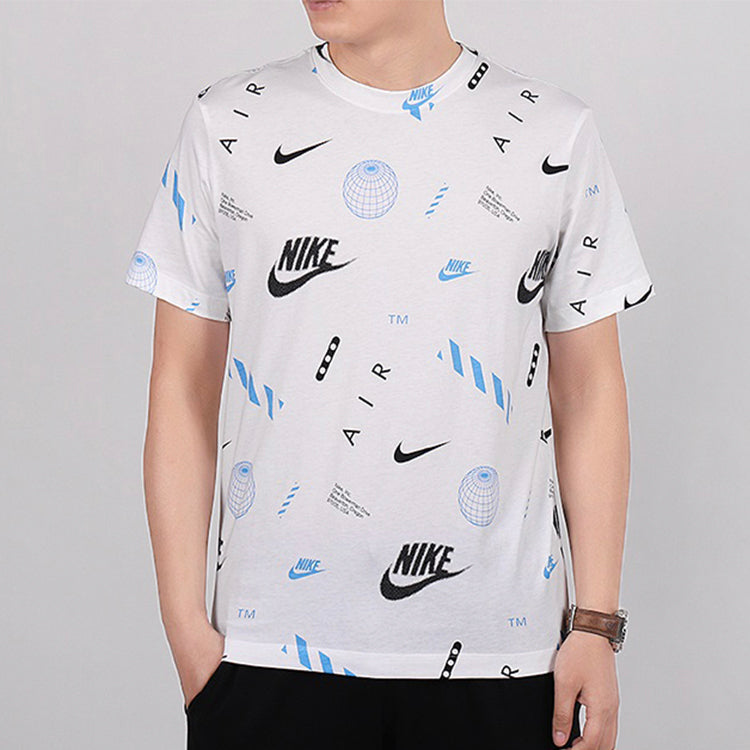 Nike Street Full Print Logo Short Sleeve White CT6545-100