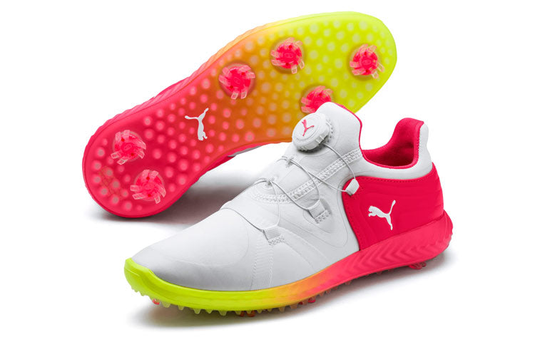(WMNS) PUMA Ignite Blaze Sports DISC Solstice Golf Shoes 'Pink Yellow' 192974-01