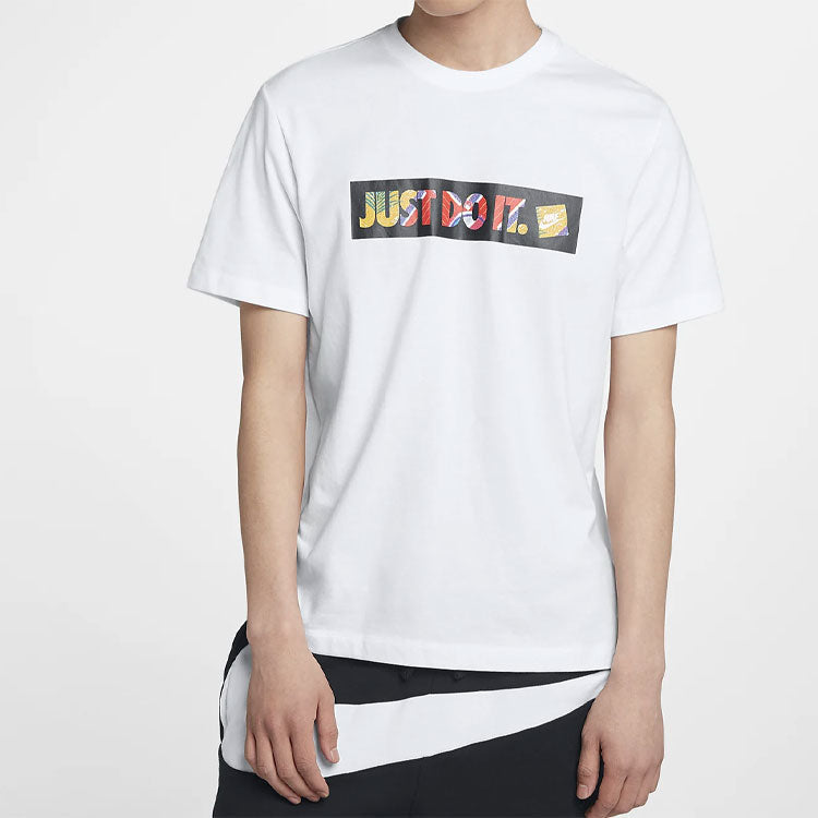Nike just do it US Edition Sports Short Sleeve White BQ0169-100