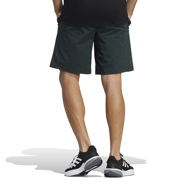 Men's adidas Logo Printing Woven Thin Breathable Sports Shorts Green HM2973
