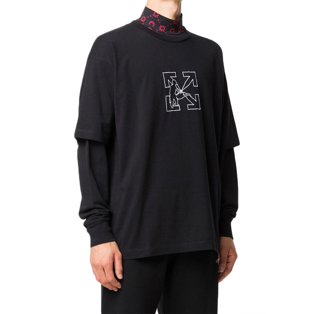 Off-White logo Cargo Long Sleeves Black OMAB022E20JER0011001