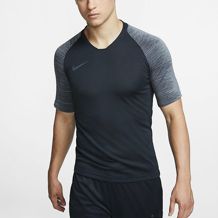 Nike Breathe Strike Casual Soccer Training Sport Short Sleeve Men's Black AT5871-010