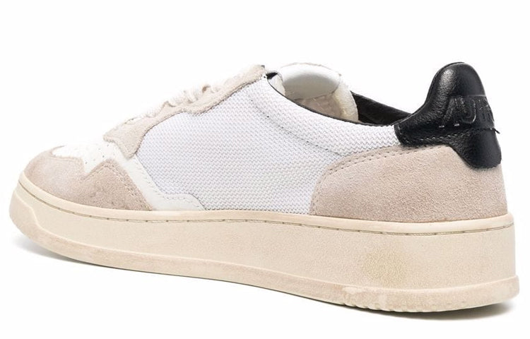 (WMNS) AUTRY Medalist Low Fabric and Suede 'White Black and Beige' AULW-DW02