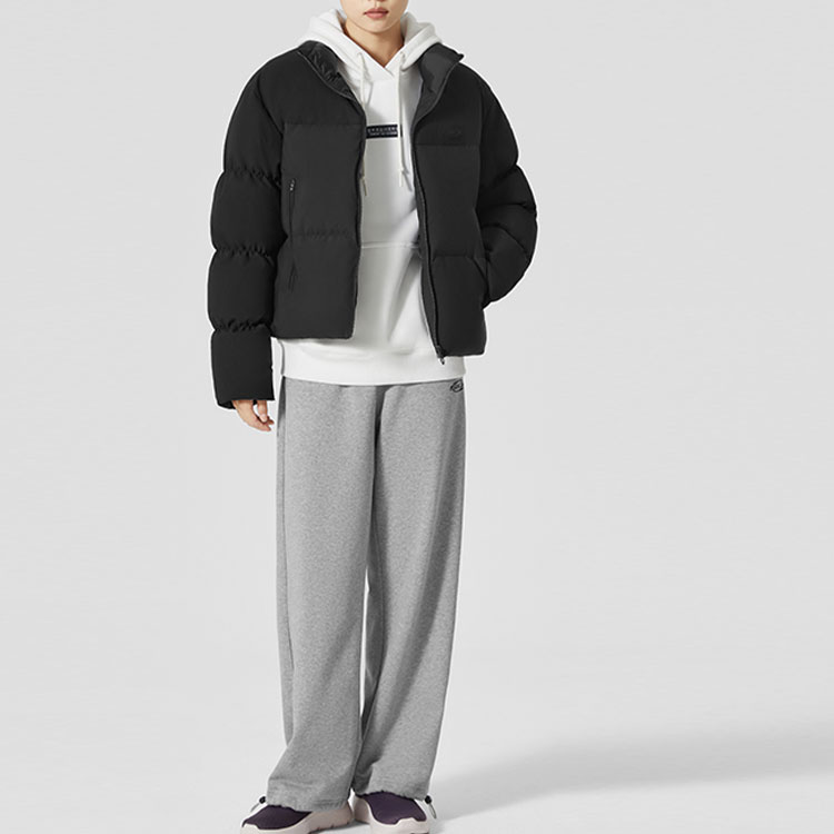 (WMNS) Skechers Casual Series Short Down Jacket 'Black' P422W003-0018