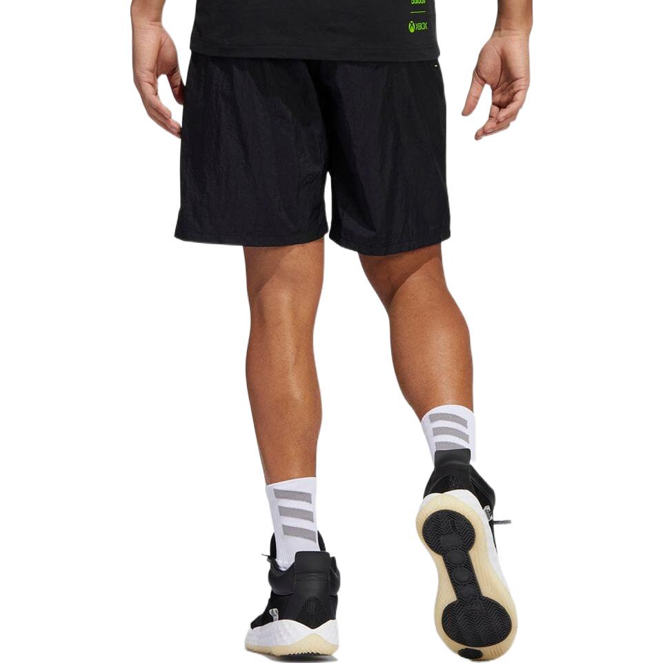 adidas Solid Color Embroidered Logo Breathable Shorts Black HB5460