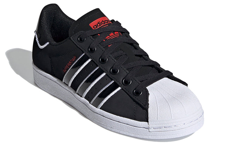 (WMNS) adidas originals Superstar Up 'Black Red White' FY4505