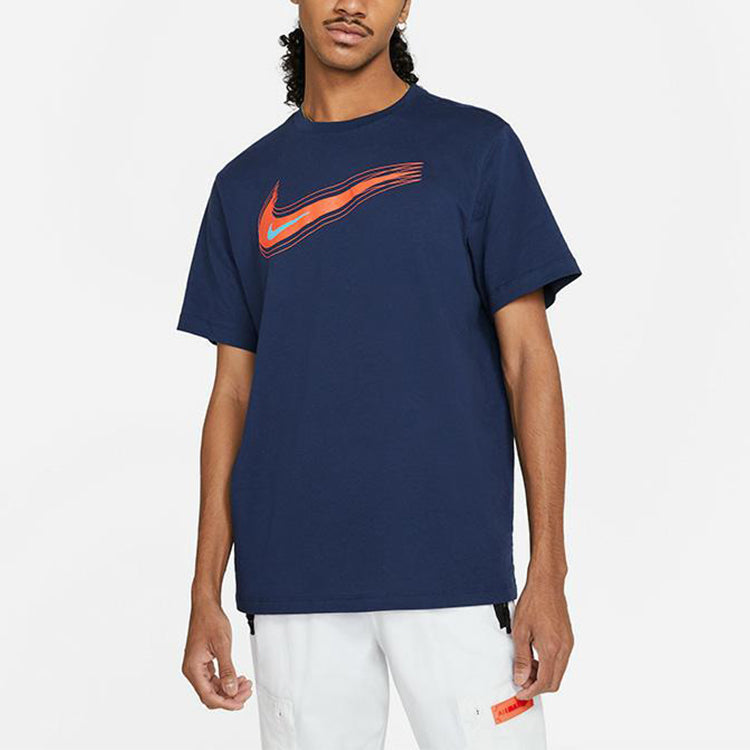 Nike As Men's Nike Sportswear Tee Swoosh 12 Month Causual Sports Ventilate Logo Male Green DB6471-410