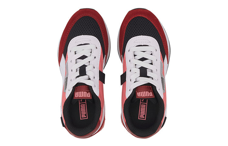 (PS) PUMA Future Rider Galaxy Sports Running Shoes White/Black/Red 374425-03