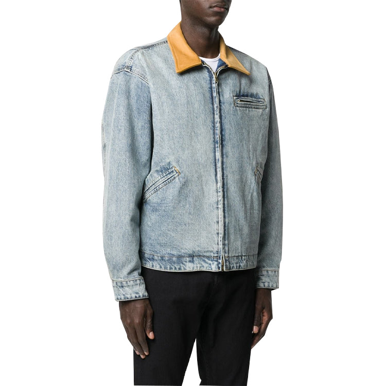 Men's Fear of God Retro Denim Jacket Washed Blue FOG-SS20-256