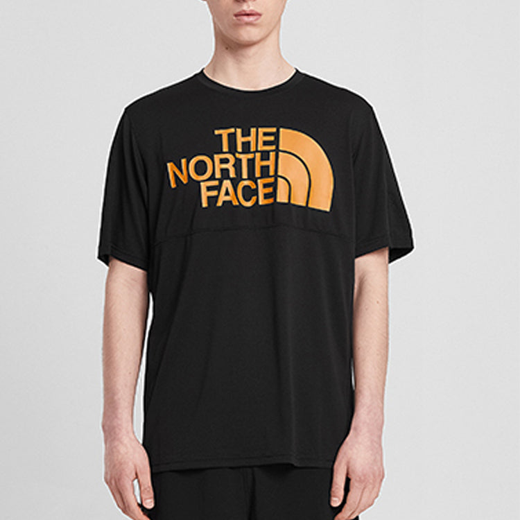Men's THE NORTH FACE Outdoor hygroscopic Sweat-Wicking Short Sleeve Black 49A5-PG7