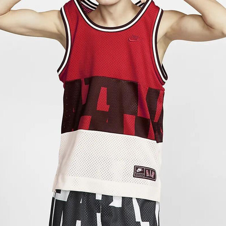 Nike Air Mesh Basketball Sports Vest Large Red AR1844-657