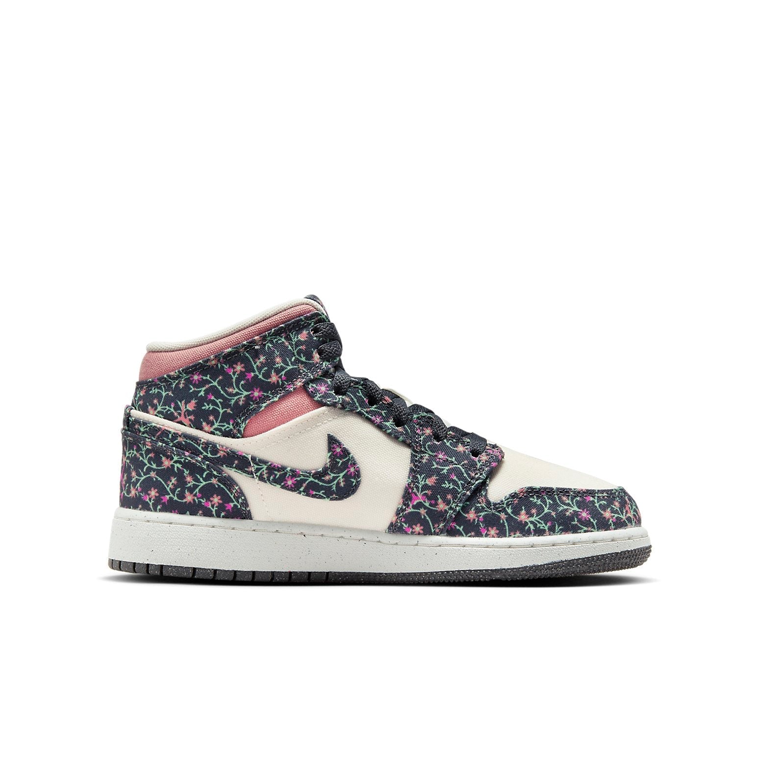 (GS) Air Jordan 1 Mid 'Floral Canvas' FJ3451-001