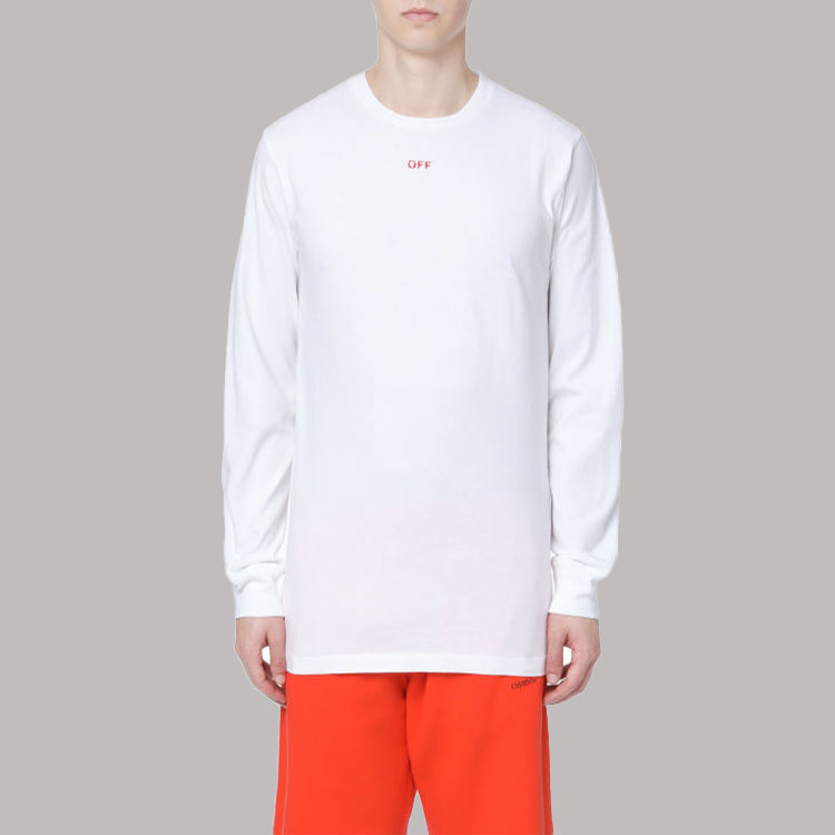Off-White Fw20 Stencil Slim-Fit Round Neck Sweatshirt OMBA025E20FLE0030125