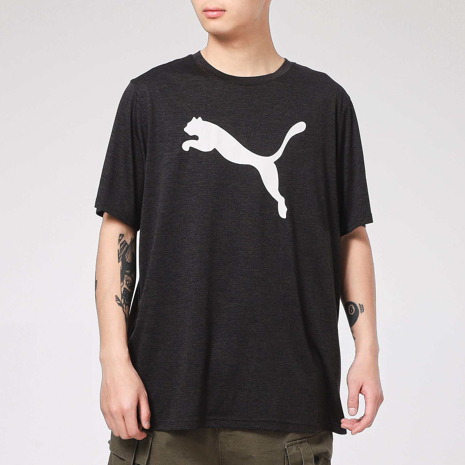 PUMA Train Favorite Heather T-shirt 'Black' 520139-07